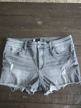 Kut from the Kloth Light Gray Distressed Denim Shorts